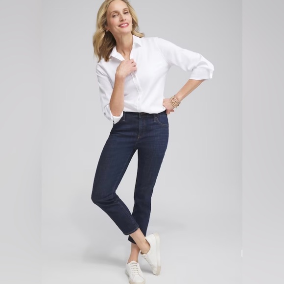 Chico the so slimming girlfriend crop Jean size 16 - Picture 1 of 15